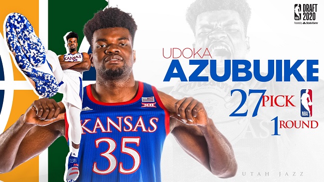 2020年NBA选秀第27顺位：乌多卡-阿祖布伊克