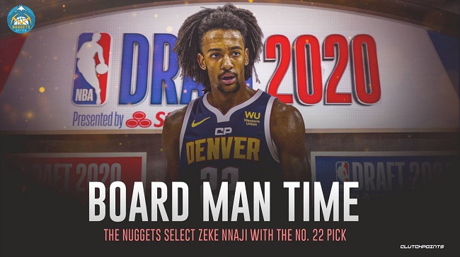 2020年NBA选秀第22顺位：齐克-纳吉