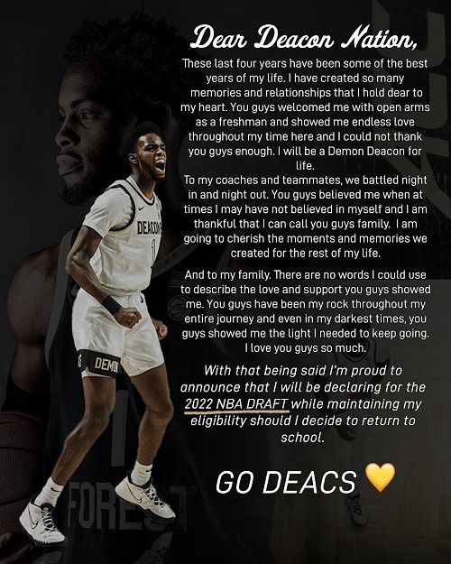 以赛亚-穆修斯(Isaiah Mucius)选秀声明